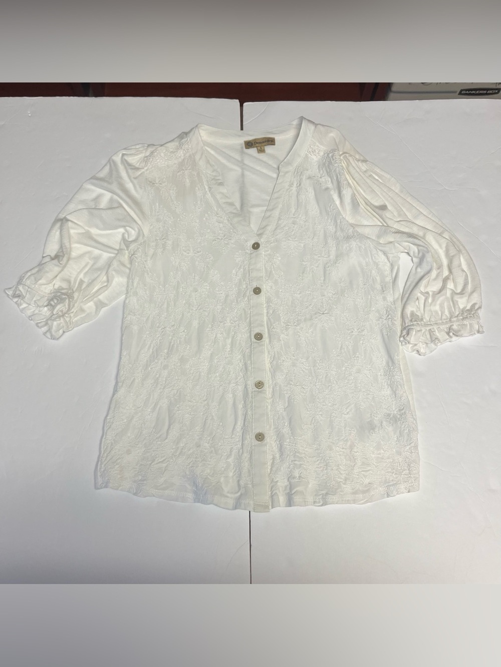 Boho Fairy Hippie Blouse Womens White Floral Embroidered Peasant Coquette